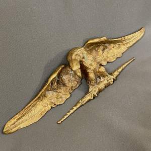 Early 19th Century French Bronze Gilded Eagle