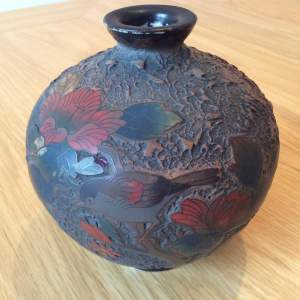 19th Century Japanese Meiji Period Totai Shippo Ceramic Globular Vase