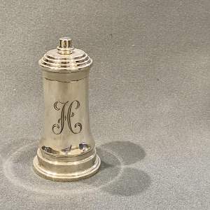 Early 20th Century Silver Pepper Mill with Peugeot Grinder