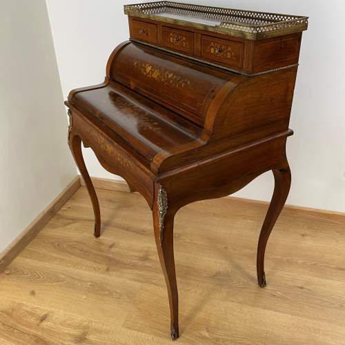 Fine Quality Rosewood and Marquetry Bonheur Du Jour - Circa 1870 image-6