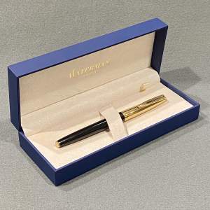 Vintage Waterman Gold Plated Capped Fountain Pen