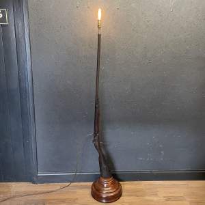 An Unusual and Unique Repurposed Antique Rifle Standard Lamp