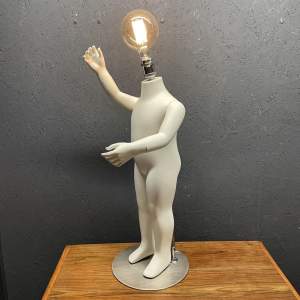 An Unusual and Unique Repurposed Child Mannequin Lamp - A