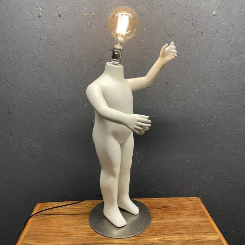 An Unusual and Unique Repurposed Child Mannequin Lamp - A image-4