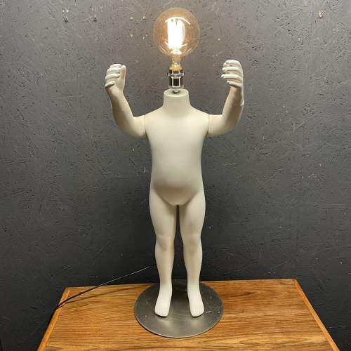 An Unusual and Unique Repurposed Child Mannequin Lamp - A image-5