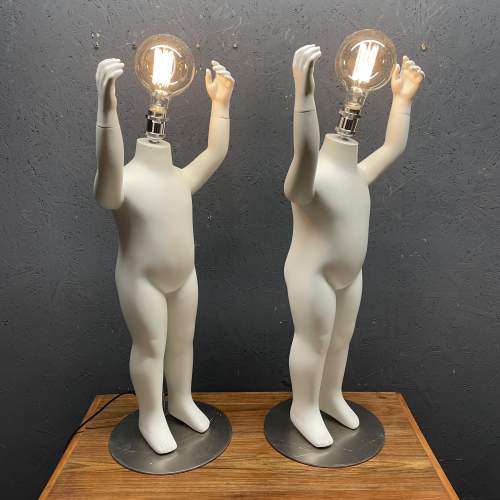 An Unusual and Unique Repurposed Child Mannequin Lamp - A image-6