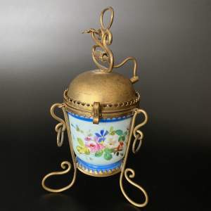 Georgian Boudoir Dressing Table Bell and Ceramic Trinket Box