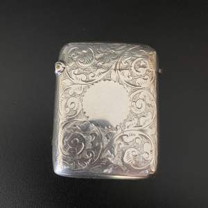 Silver Vesta Case with Engraving