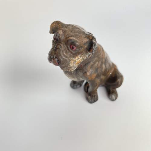 Austrian Cold Painted Bronze Dog Scent Bottle - Late 19th Century image-1