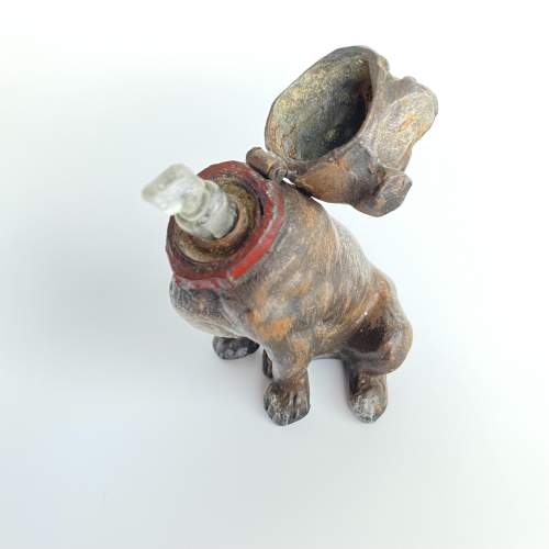 Austrian Cold Painted Bronze Dog Scent Bottle - Late 19th Century image-4