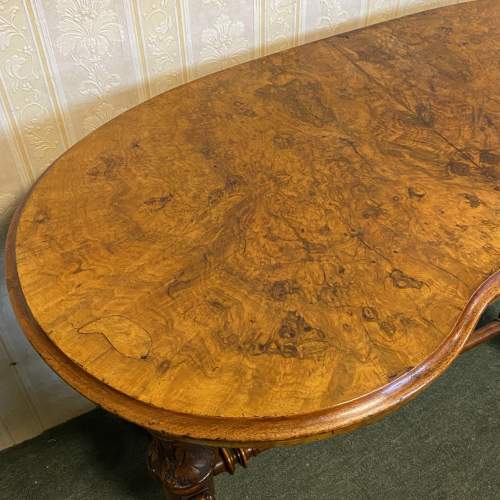 Victorian Walnut Kidney Shaped Table image-2