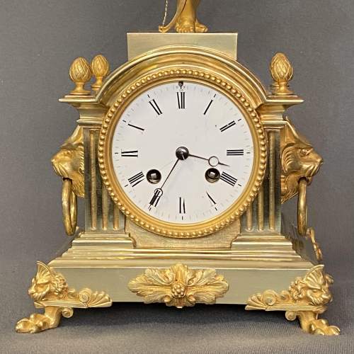 19th Century Figural French Gilt Bronze Mantel Clock image-3