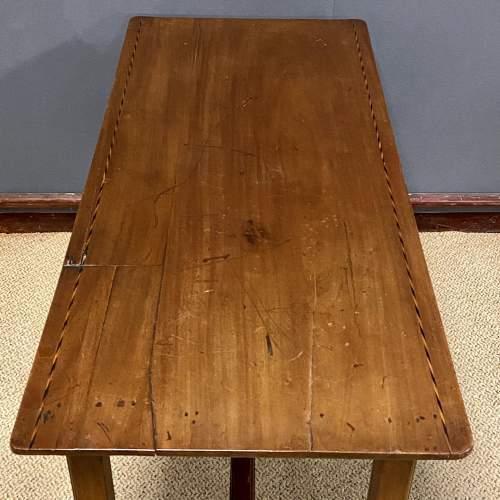 Arts and Crafts Yew Wood Inlaid Occasional Table image-6