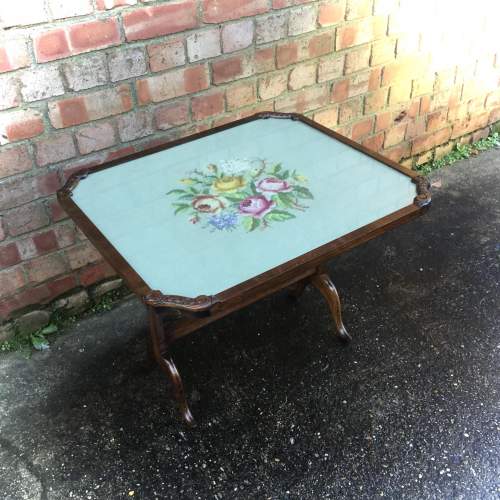 Tilt Top Table with Needlepoint image-1