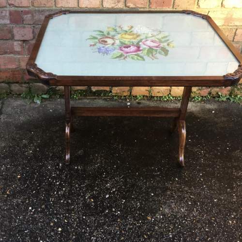 Tilt Top Table with Needlepoint image-4