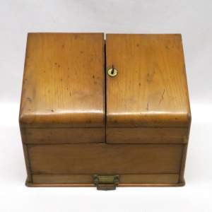 Edwardian Mahogany Stationary Box with Fitted Interior