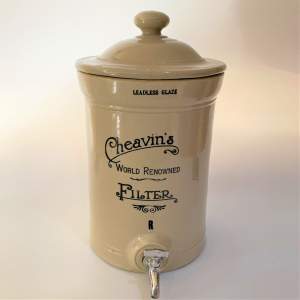 19th Century Chevins Stoneware Water Filter