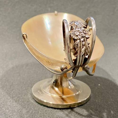 Art Nouveau Silver and Mother of Pearl Caviar Dish image-3