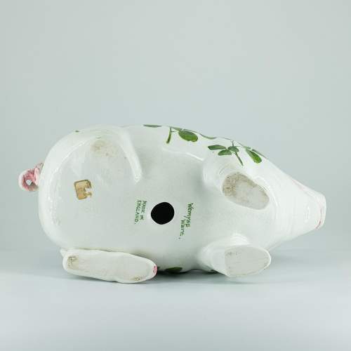 Lovely Medium Size Vintage Wemyss Ware Pig in the Clover Pattern image-6
