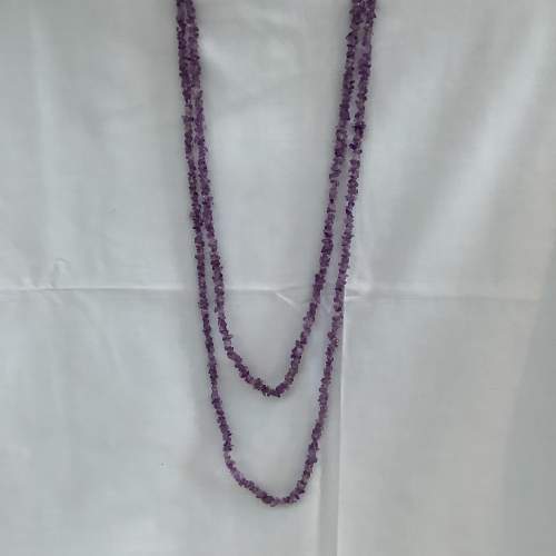 Amazingly Long Polished Amethyst Necklace image-1