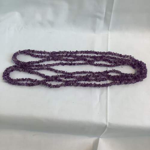 Amazingly Long Polished Amethyst Necklace image-3