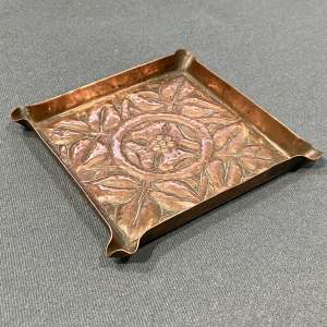 Arts and Crafts Hammered Copper Dish
