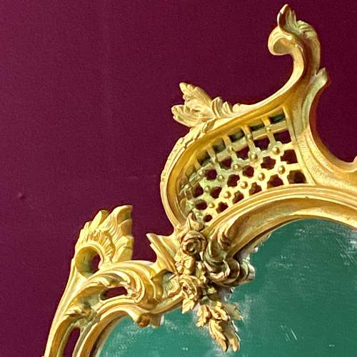 Rococo Style Brass Table Mirror image-3