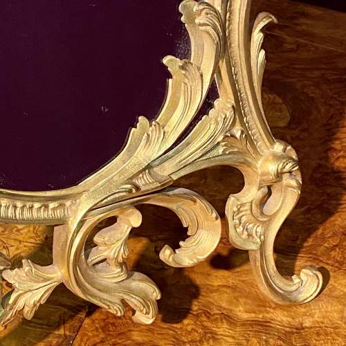 Rococo Style Brass Table Mirror image-4