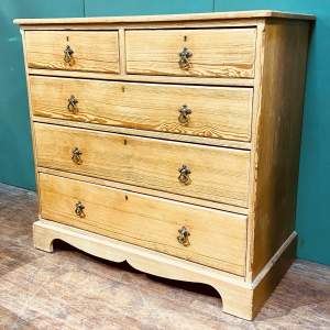 Victorian Pitch Pine Chest of Drawers