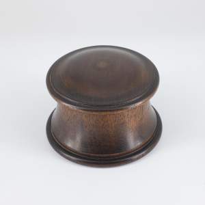 Very Nice Vintage Handmade Round Treen Box and Cover
