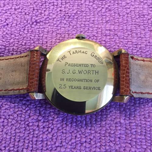 9ct Gold Garrard Gents Manual Wind Wristwatch image-2