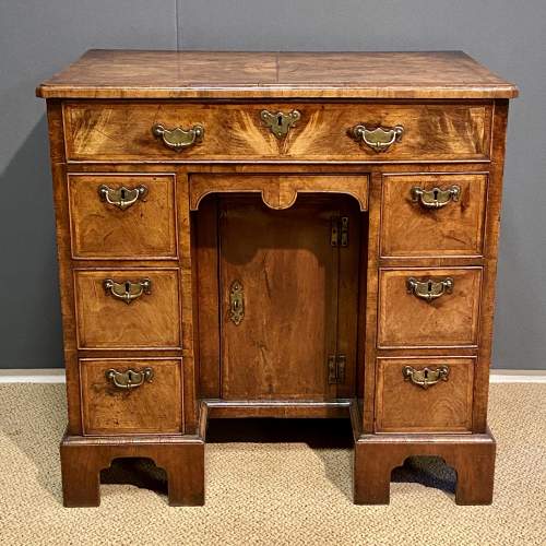 Queen Anne Period Walnut Kneehole Desk image-1
