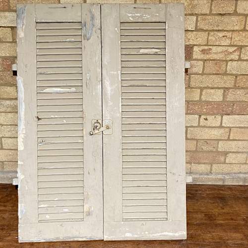 Pair of Painted French Shutters image-1