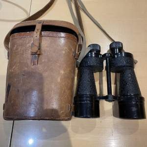Pair of 1938 Military Ross of London Binoculars and Case