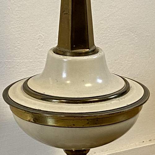 20th Century White Painted and Brass Plated Lamp image-3