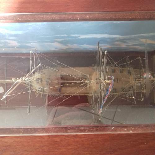Hand Built Model Ship in Cabinet image-5