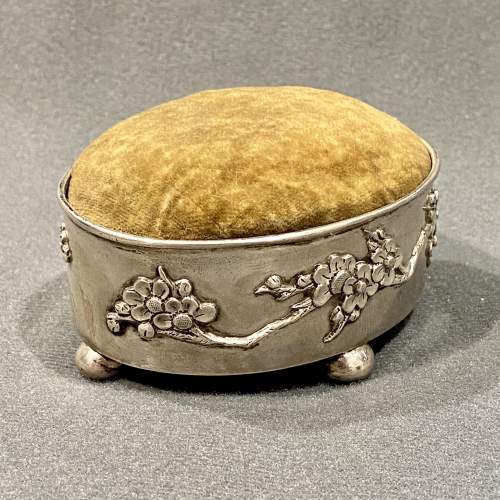 Late 19th Century Chinese Silver Pin Cushion image-1