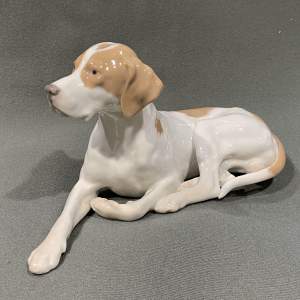 Mid 20th Century Royal Copenhagen Pointer Dog Figure
