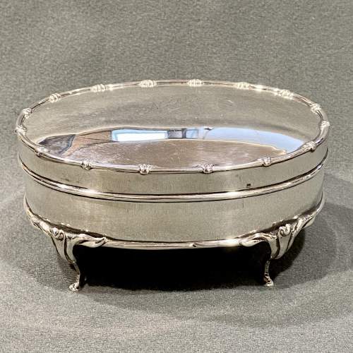 Edwardian Silver Jewellery or Trinket Box image-1