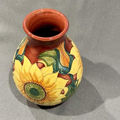 20th Century Moorcroft Inca Sunflower Vase image-4