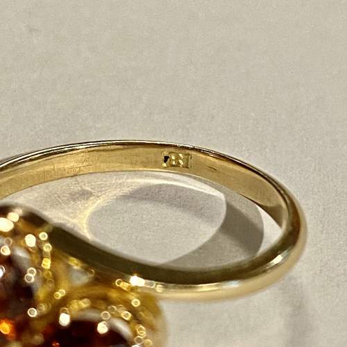 18ct Gold Garnet Toi et Moi Ring image-6