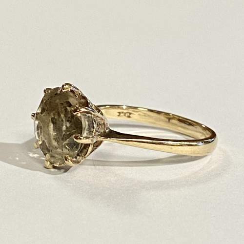 Vintage 9ct Gold Smokey Quartz Ring image-3