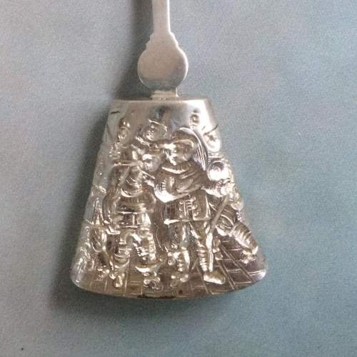 Heavy Dutch Silver Preserve Spoon - Rembrandts The Night Watch image-2