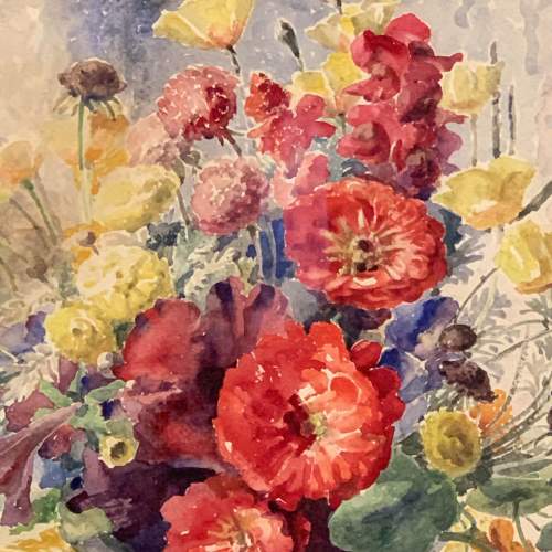 Original Watercolour Painting of Mixed Flowers image-2
