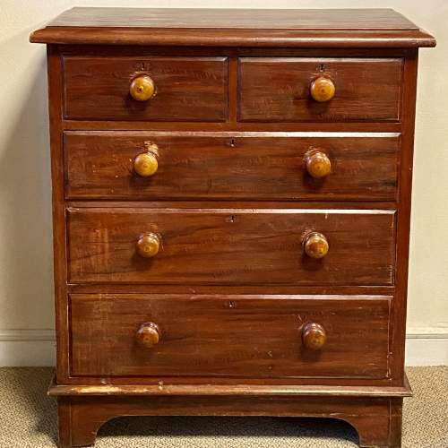 Vintage Painted Pine Chest of Drawers image-1