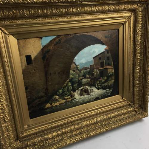 Early 20th Century Antique Continental School River Landscape Oil image-5