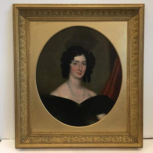 Fine 19th Century Portrait of a Lady Mrs Sandys Antique Oil Painting image-4