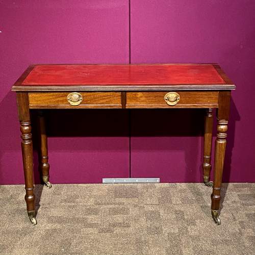 Edwardian Mahogany Leather Top Writing Table or Desk image-1
