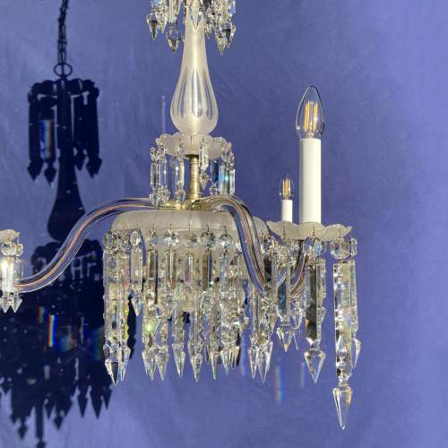 Gustavian 3-Arm Crystal Chandelier decorated with Albert Drops image-6