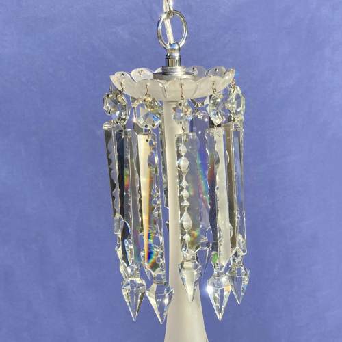 Gustavian 3-Arm Crystal Chandelier decorated with Albert Drops image-5